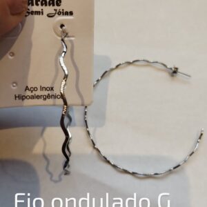 Argola Fio Laminado/Ondulado G