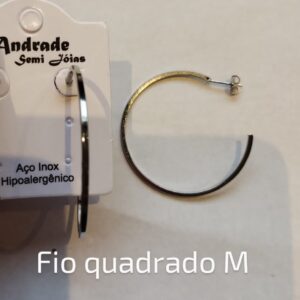 Argola Fio Quadrado M